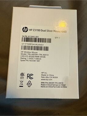 HP Z3700 Dual Silver Wireless Mouse